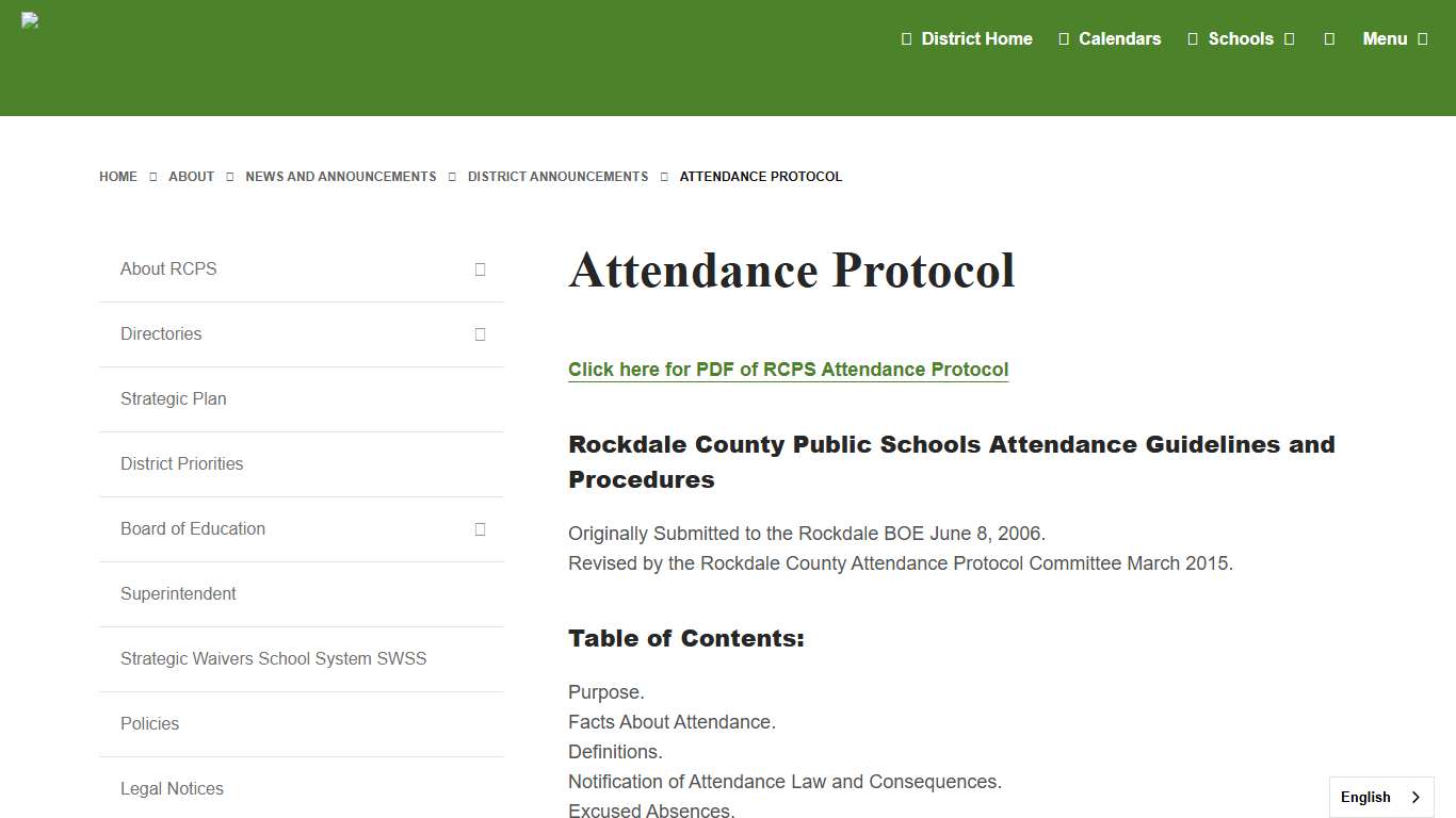 Attendance Protocol - Rockdale County Public Schools